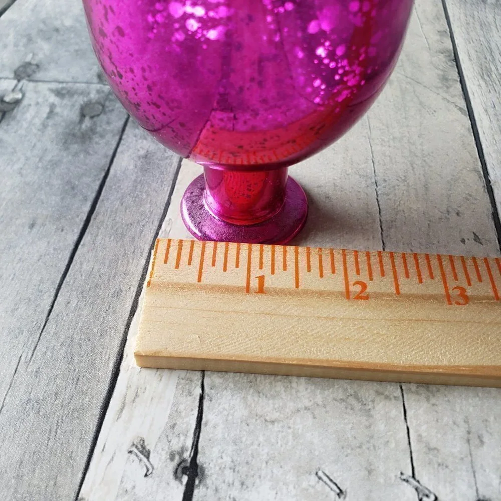 Pink Mercury Glass Bottle Vase